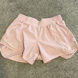Light pink Lululemon Hotty Hot Shorts
